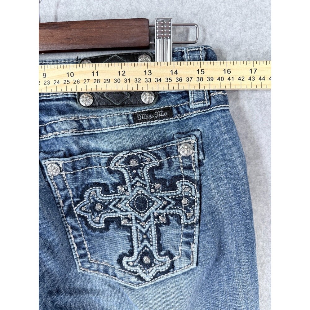 MISS ME Womens Jeans Size 30 (Fits 31 x 30)  Signature Skinny Cross Bling - Picture 12 of 15
